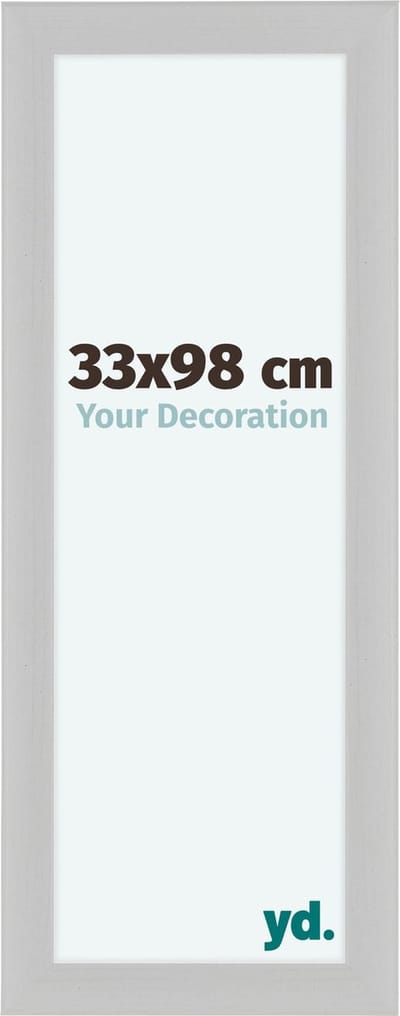 Your Decoration - Fotolijst 33x98 cm - MDF - Wit Houtnerf - Como