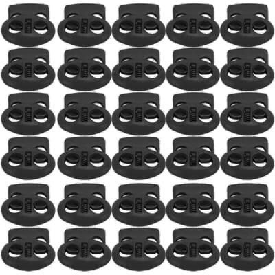 30 STUKS Metalen Koordstoppers Eindveer Stop Toggle Stoppers Roestvrij Lichtgewicht Lanyard Koord zwart