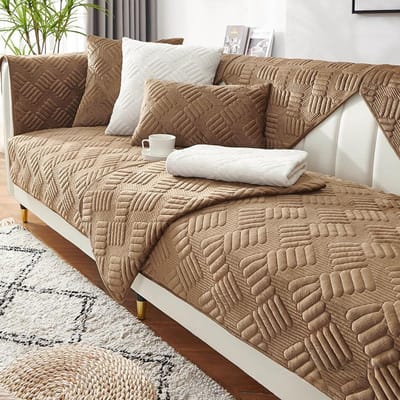 Winter Pluche Bankkussen Eenvoudig Modern Antislip Stof Bankkussen Bankhoes Slipcover 70*70