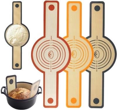 Herbruikbare Siliconen Bakmatten voor Brood en Koekjes, Hittebestendig tot 240°C, Ideaal voor Deeg en Ovengebruik, Makkelijk Schoon te Maken, Set van 3 Stuks