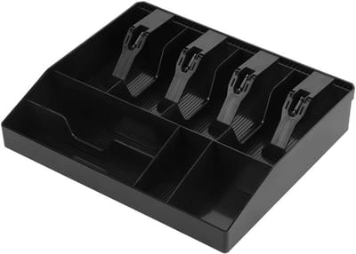 Kassalade - Geldlade Lade - Verkooppunt Systeem - Verwijderbaar Bakje - 32x27x6cm - Zwart