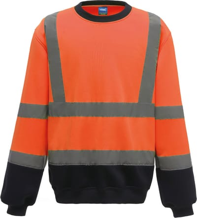 Yoko Signalisatie Sweatshirt YHVJ510 - Hi Vis Orange / Navy - S