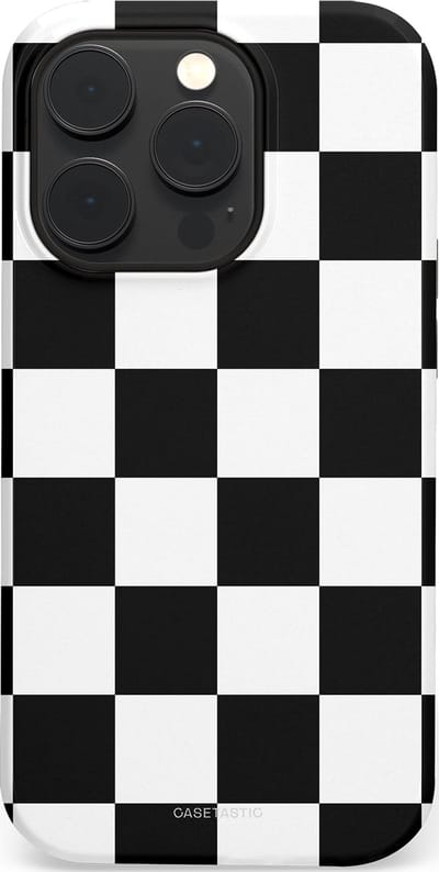 Casetastic Hoesje Geschikt voor Apple iPhone 14 Pro Magsafe - Stijlvolle Beschermende Duo-layer Case - Schaak