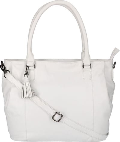 Leather Design Handtas/Schoudertas Wit