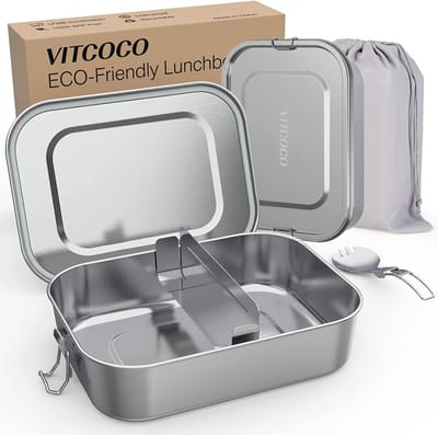 Roestvrijstalen Lunchbox Voor Kinderen - Lekvrij Met Scheidingswand 800ml