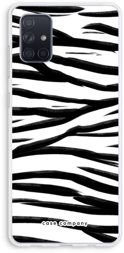 Case Company® - Hoesje geschikt voor Samsung Galaxy A71 hoesje - Zebra pattern - Soft Cover Telefoonhoesje - Bescherming aan alle Kanten en Schermrand