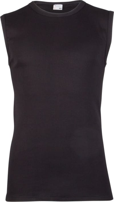Beeren Heren Mouwloos Shirt Ronde Hals M3000 Katoen Zwart XXL
