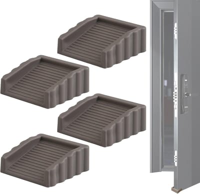 Deurstopper - Vloerbeschermer - Veiligheid Thuis - Antislip Rubber - 9x9x9 cm - Grijs
