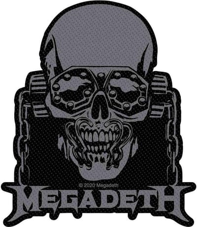 Megadeth - Vic Rattlehead Cut Out Patch - Grijs/Zwart