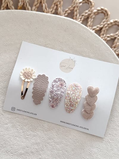 Klikklak Setje - Millie - Klikklak Haarspeldje - Haarspeldjes voor Meisjes - Handgemaakte Haaraccessoires voor Kinderen
