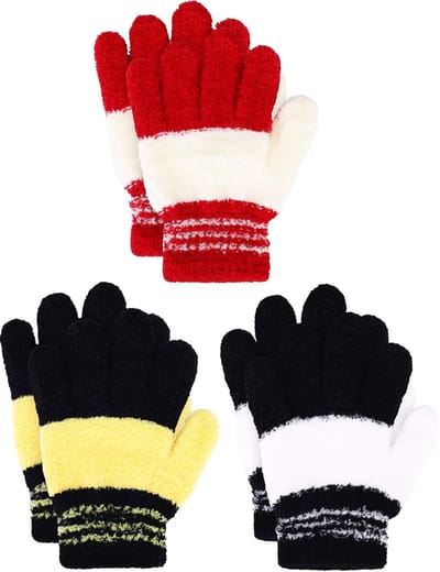 Warm gebreide winterhandschoenen voor kinderen van 1-3 jaar, elastisch en comfortabel, ideaal voor koude dagen