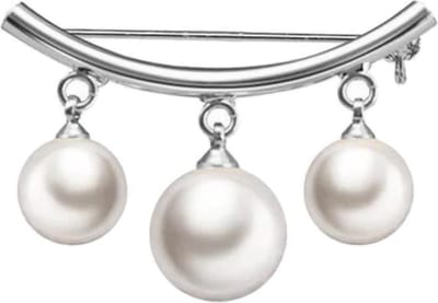 Fako Bijoux® - Vestsluiting - Vestspeld - Parels - Zilverkleurig