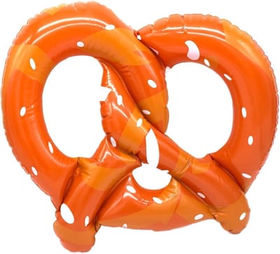Opblaasbare Brezel (Krakeling) 40 cm | Leuke Decoratie voor Oktoberfest, Feest & Bakkerij