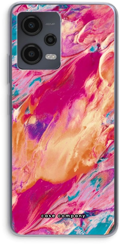 Case Company® - Hoesje geschikt voor Xiaomi Redmi Note 12 hoesje - Pastel Echoes - Soft Cover Telefoonhoesje - Bescherming aan alle Kanten en Schermrand