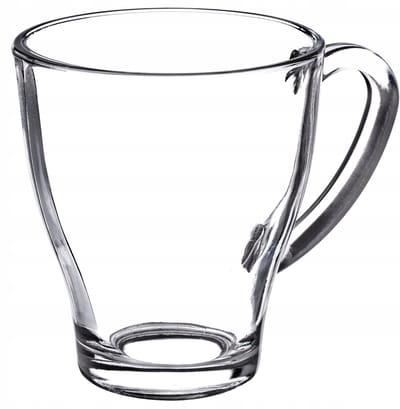 Kadax Glazen Mok met Oor - 250ml - Perfect voor Koffie, Thee & Sap