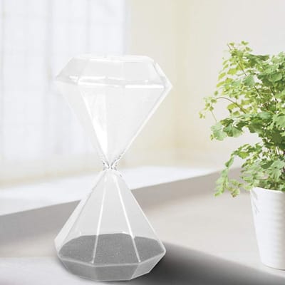 Elegante zandtimer in zandloper vorm - Multifunctionele desktop ornament voor koken, oefeningen en decoratie, 15 minuten LED verlichting, uniek cadeau voor verjaardagen