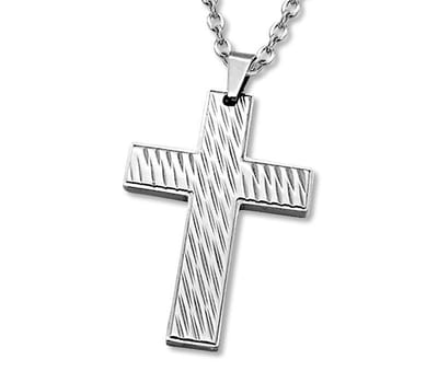 Amanto Ketting Ara - 316L Staal - Kruis - 48x31mm - 60cm