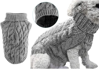 Turtleneck Trui voor Honden - Winterse Gebreide Pullover voor Kleine en Middelgrote Honden en Katten, Warm en Comfortabel, Perfect voor Koude Dagen