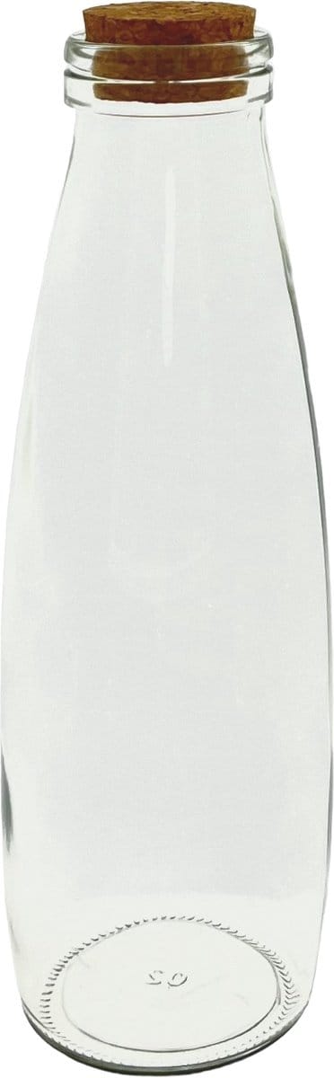 Melkfles met kurk - Ideaal voor o.a. Bed & Breakfast of Horeca - waterfles Melkfles of sapfles - 500ml - 6 Stuks