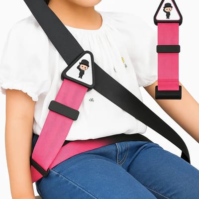 Gordelversteller Voor Kinderen I Gordelspanner I Gordelclip I Veiligheidsgordelgesp I Gordelverlenger I Veiligheidsgordel I Roze