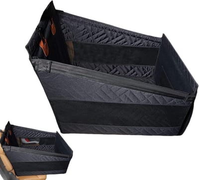 Autostoel Hond - Hondenmand Auto - Veilig Reizen - Verhoogt Ruimte - 58 x 58 x 6 cm - Zwart