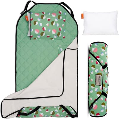 Kinderslaapmat - Peuterbeddengoed - Kinderopvang Slapen - Inclusief Dekbed - 132 x 56 cm - Pistache Groen
