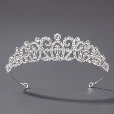 Kroon voor dames-Prinsessenkroon-Diadeem-Kroon-Strass-Elegant en Duurzaam - Geschikt voor Verschillende Gelegenheden-Haarsieraad-Stijl 59