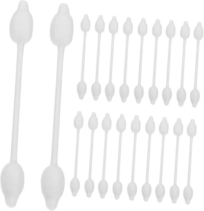 Wattenstaafjes Dubbele Punt - Baby Oorreiniger - Baby Verzorging - Unieke Kalebasvorm - 112 Stuks - Wit