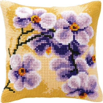 Vervaco - Kruissteekkussen kit - Orchidee - PN-0008488 - Borduren - Borduurpakket - Borduurpakket volwassenen - Borduurpakket kind