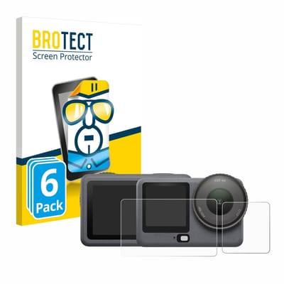 BROTECT - Screenprotector voor DJI Osmo Action 6 - Folie Beschermfolie transparant 6 Stuks