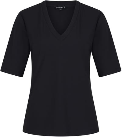 MI PIACE - Travel T-shirt Uni Black 2271 - Maat : S