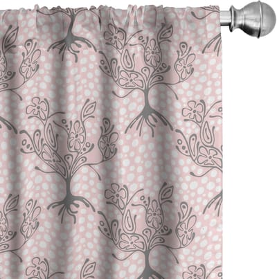 ABAKUHAUS Raamdecor – 2x75x225 cm – Mikrofaser, Halfdonker