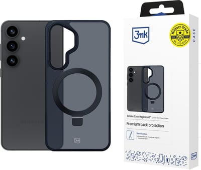 3Mk Smoke Case Mag&Stand Voor Samsung Galaxy S25+ Cover Met Functie