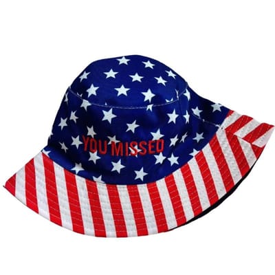 Zomer Je Mist Borduur Letter Bucket Hat Mode Mannen In Amerikaanse Vlag Kleuren Vissershoeden Zonbescherming Vrouwen Panama Pet blue