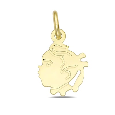 Juwelier Zwartevalk 8 karaat meisjes kinderkopje hanger - 14.268
