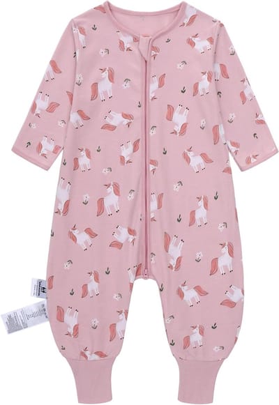 Babyslaapzak met voeten - Zomerslaapzak Kinder - Veilige Slaap Creëren - Ademend Katoen - 85-95 cm - Roze