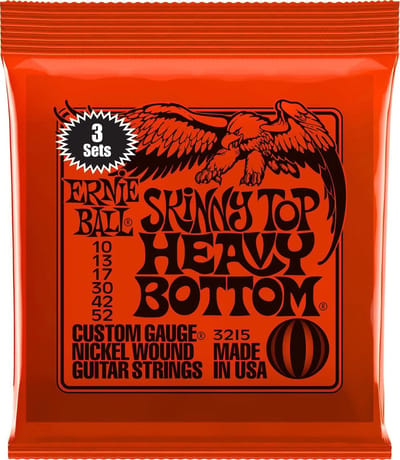Ernie Ball 3215 Skinny Top Heavy Bottom Snaren voor Elektrische Gitaar (10-52) 3-Pack