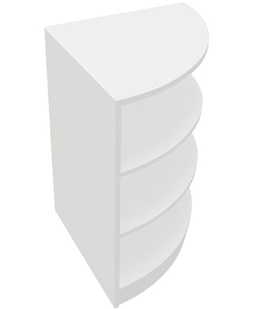 Lm60 hoekbalie - wit - 60x60x90 cm - 3 schappen