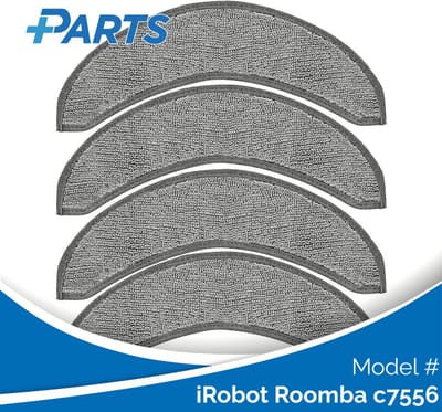 iRobot Roomba c7556 Dweilpads (4 Stuks, Plus.Parts® alternatief voor 4785886)