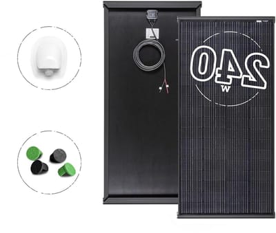 Zonnepaneel Camper Kit - Zonne-energie Paneel - Energie Opwekken Onderweg - Geïntegreerd Aluminium Profiel