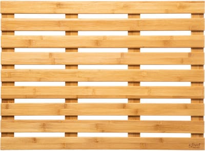 Bamboe badmat XL anti slip 68 x 50 cm | Badtegel met bamboe latten | Douche mat