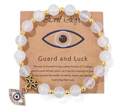 Akyol - Evileye kralenarmband – evil – eye – blauwe evileye – armband– unisex – geluk – bescherming – boze oog ketting - turkse oog - nazar - cadeau voor vriendin - blauwe oog armband – vrienden armband