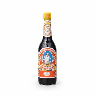Mae Krua Oestersaus 600ml - Authentieke Thaise Oyster Sauce - Premium Kwaliteit voor Roerbakgerechten, Marinades en Dressing - Glazen Fles 1 Stuk - Traditionele Smaakmaker uit Thailand - MSG Vrij Genieten met Kajal Sticker