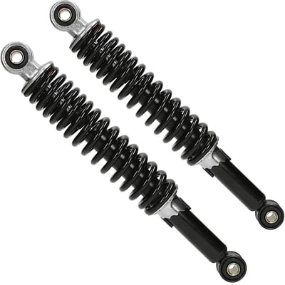 MKX Schokbrekerset 310mm Gilera Citta, Puch Maxi, Tomos zwart/chroom