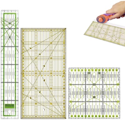 3 rulers for sewing, sewing, patchwork ruler, suitable for a variety of craft shapes, widely used in upholstery - ShopVlot