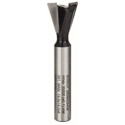 Bosch Accessories 2608628408 Zwaluwstaartfrees Hardmetaal Lengte 55 mm Afmeting, Ø 14 mm Schachtdiameter 8 mm