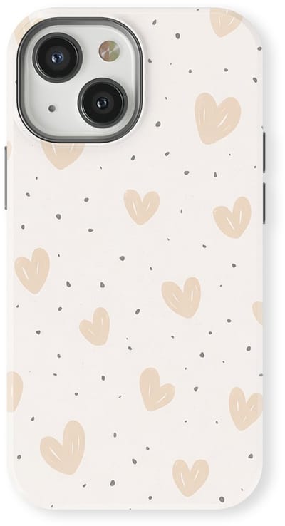 Tough Hoesje met Hartjes geschikt voor iPhone 13 Mini | Little Love Tough Case Geschikt voor Mag | Hartjes Print Backcover geschikt voor iPhone 13 Mini Calm Hearts