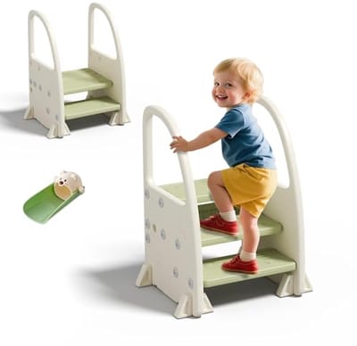 Kinderkrukje met Handgreep en Antislip - Veilig Opstapje voor Kinderen