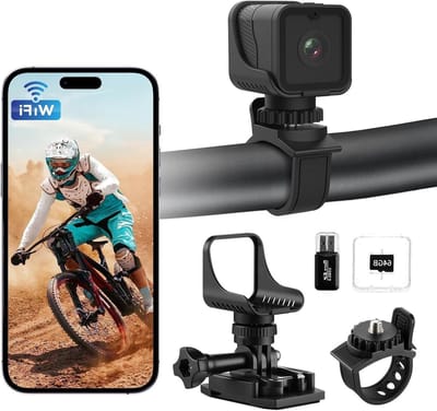 Mini Actie Camera - Helmcamera Dashcam - Avonturen Vastleggen - 1080P HD Groothoek - 4 Uur Opname - Zwart