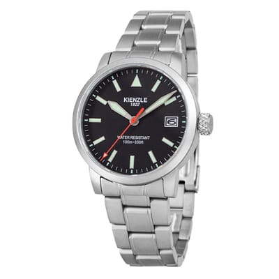 KIENZLE Horloge - Flieger - Quarz KG416G - Wijzerplaat Mat Zwart